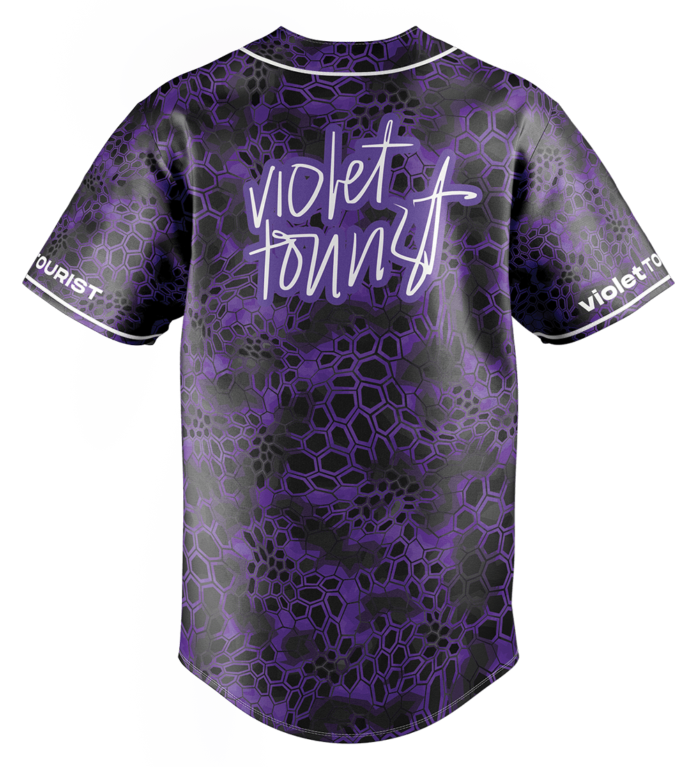 Violet Tourist Baseball Jersey All Over Prints Printify 